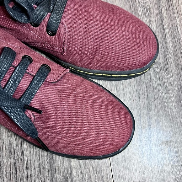 *Dr Marten | Maelly Lace Up Canvas Padded Collar Boot in Cherry Red Size 7 - Picture 8 of 15